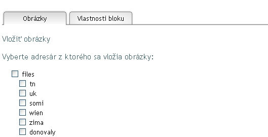 zoznam adresárov